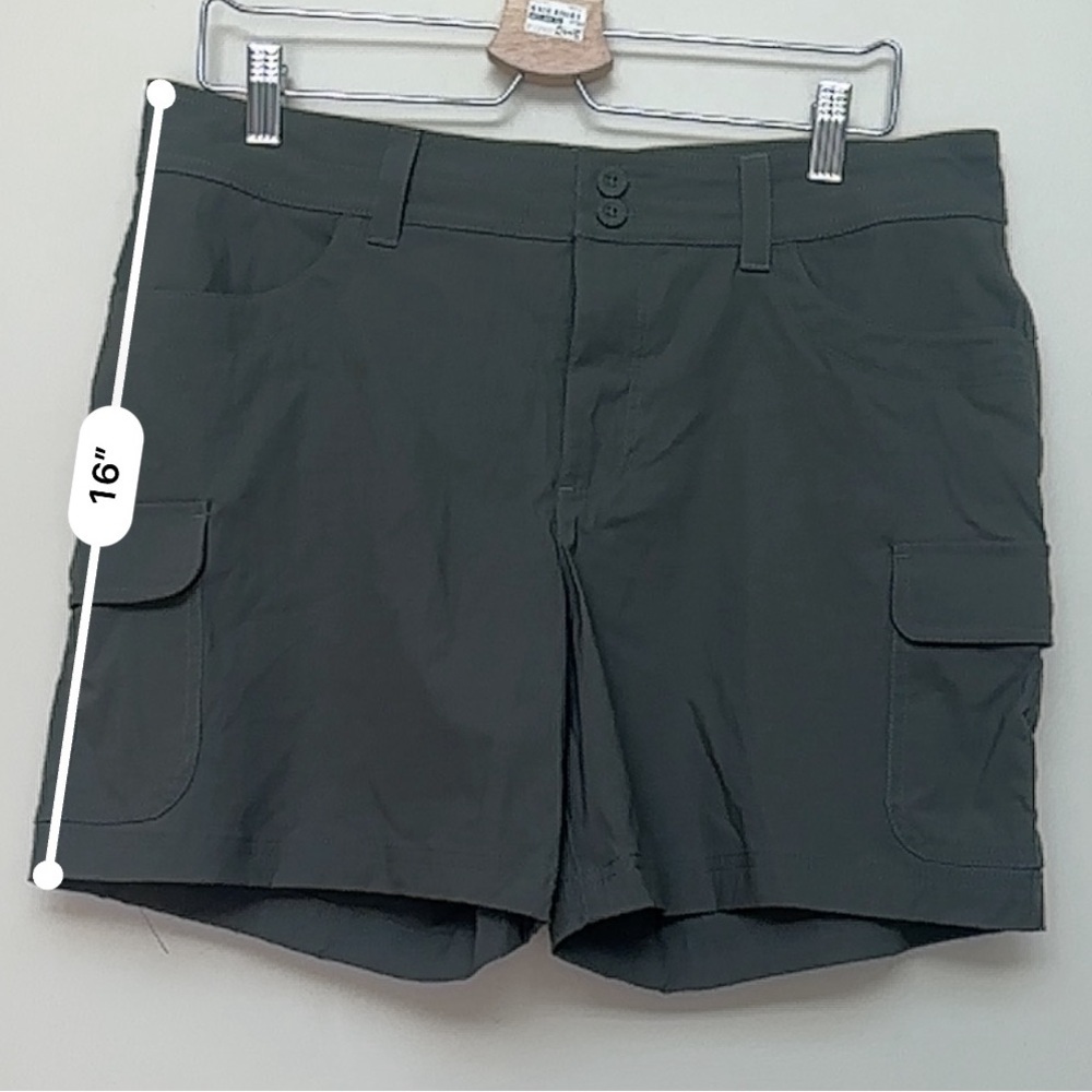 Eddie Bauer Women’s Summer Trail Cargo Shorts Olive Green Size 12 - Picture 7 of 8